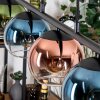 Koyoto Lámparas suspendidas, Luminarias esféricas, Lámparas colgantes Azul, Verde, Transparente, Color cobre, 5 luces