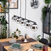 Gastor Lámparas suspendidas, Luminarias esféricas, Lámparas colgantes Cromo, Transparente, Ahumado, 5 luces