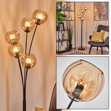 Koyoto Luminarias esféricas, Lámpara de pie Colores ámbar, 5 luces