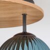 Koyoto Plafones, Luminarias esféricas Marrón, Color madera, Negro, 3 luces
