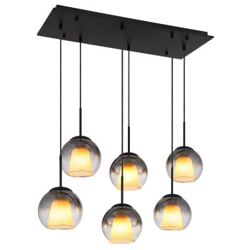 Lámparas Globo Lighting Barry Lámparas suspendidas Negro, 6 luces