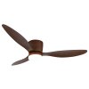 Lámparas Globo Lighting Armando lámpara ventilador de techo LED Madera oscura, Crudo, 1 luz, Mando a distancia