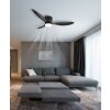 Lámparas Globo Lighting Armando lámpara ventilador de techo LED Negro, 1 luz, Mando a distancia