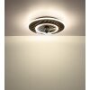 Lámparas Globo Lighting Trevino lámpara ventilador de techo LED Crudo, Negro, 1 luz, Mando a distancia