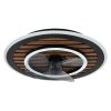 Lámparas Globo Lighting Trevino lámpara ventilador de techo LED Crudo, Negro, 1 luz, Mando a distancia