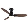Lámparas Globo Lighting Gale lámpara ventilador de techo LED Color madera, Crudo, Negro, 1 luz, Mando a distancia