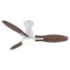 Lámparas Globo Lighting Gale lámpara ventilador de techo LED Color madera, Crudo, Blanca, 1 luz, Mando a distancia