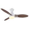 Lámparas Globo Lighting Gale lámpara ventilador de techo LED Color madera, Crudo, Blanca, 1 luz, Mando a distancia