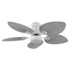 Lámparas Globo Lighting Elise lámpara ventilador de techo LED Gris, Blanca, 1 luz, Mando a distancia