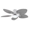 Lámparas Globo Lighting Elise lámpara ventilador de techo LED Gris, Blanca, 1 luz, Mando a distancia