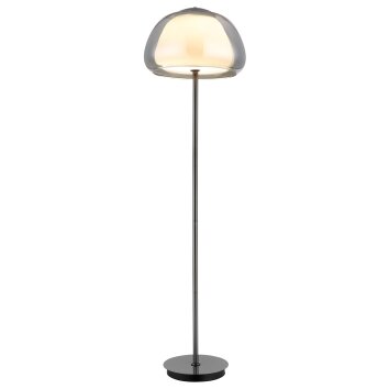 Lámparas Globo Lighting Avila Lámpara de pie LED Cromo, Negro, 1 luz, Mando a distancia