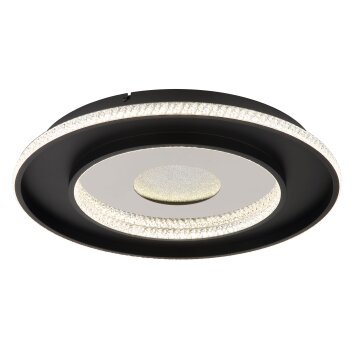 Lámparas Globo Lighting Marsh Plafones LED Negro, 1 luz, Mando a distancia