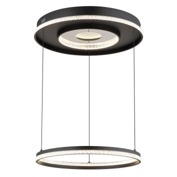 Lámparas Globo Lighting Marsh Lámparas suspendidas LED Negro, 1 luz, Mando a distancia
