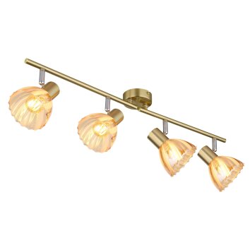 Lámparas Globo Lighting Zachery Plafones Latón, 4 luces
