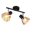 Lámparas Globo Lighting Zachery Plafones Negro, 2 luces