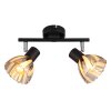 Lámparas Globo Lighting Zachery Plafones Negro, 2 luces