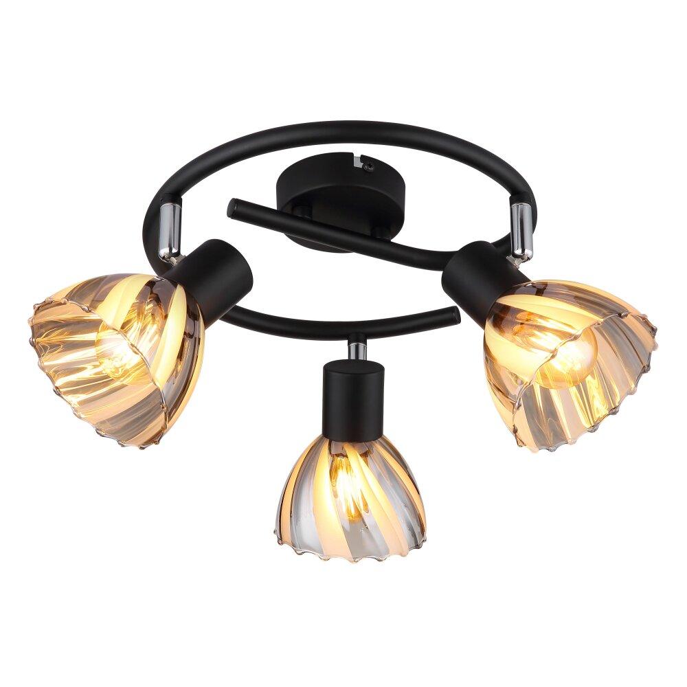 Lámparas Globo Lighting Zachery Plafones Negro, 3 luces main product photo