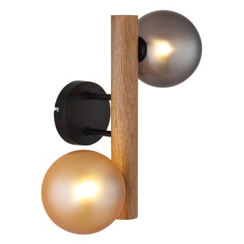 Lámparas Globo Lighting Riha Apliques marrón oscuro, Negro, 2 luces