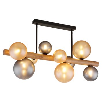 Lámparas Globo Lighting Riha Plafones marrón oscuro, Negro, 9 luces