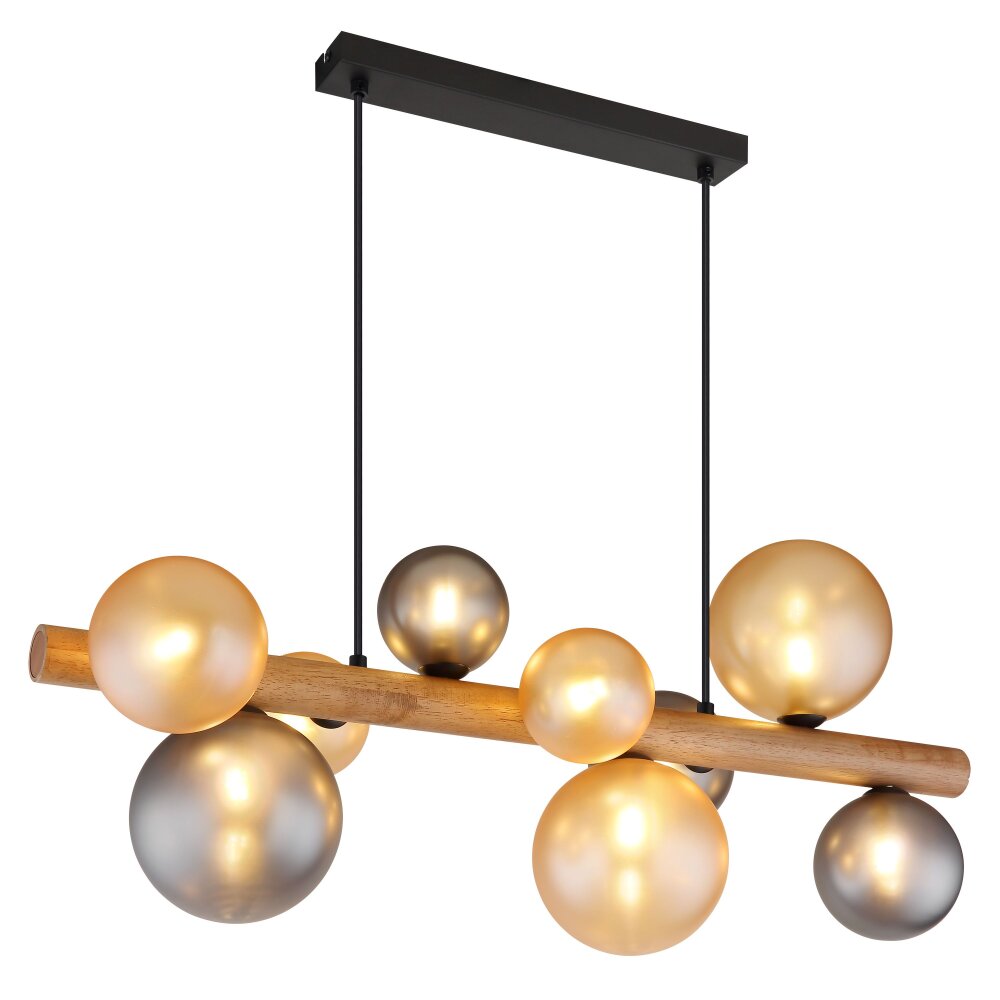 Lámparas Globo Lighting Riha Lámparas suspendidas marrón oscuro, Negro, 9 luces main product photo