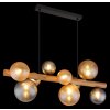 Lámparas Globo Lighting Riha Lámparas suspendidas marrón oscuro, Negro, 9 luces