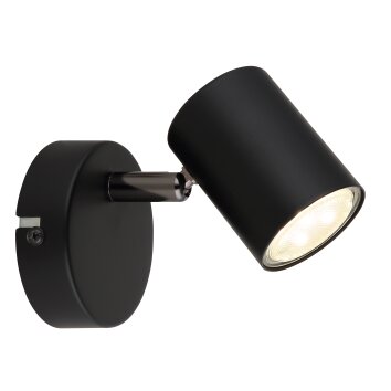 Lámparas Globo Lighting Walters Plafones, Spot techo, Apliques, Spot de pared Negro, 1 luz