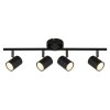 Lámparas Globo Lighting Walters Plafones Negro, 4 luces
