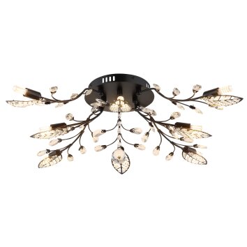 Lámparas Globo Lighting Janis Plafones Negro, 8 luces