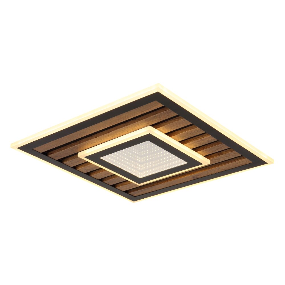 Lámparas Globo Lighting Woody Plafones LED Crudo, Negro, 1 luz main product photo