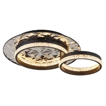 Lámparas Globo Lighting Della Plafones LED Cromo, Negro, 1 luz