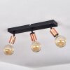 Tulla Lámpara de Techo Cobre, Negro, 3 luces
