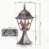 Naofe Balizas de exterior, Iluminación de caminos Negro, Plata, 1 luz