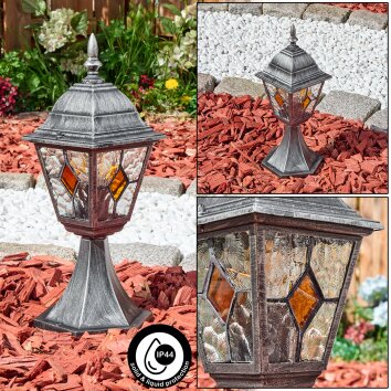 Naofe Balizas de exterior, Iluminación de caminos Negro, Plata, 1 luz Naofe Balizas de exterior, Iluminación de caminos Negro, Plata, 1 luz