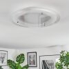 Ipres Plafones, Panel LED Plata, Blanca, 1 luz