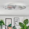 Ipres Plafones, Panel LED Plata, Blanca, 1 luz