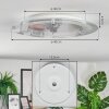 Ipres Plafones, Panel LED Plata, Blanca, 1 luz