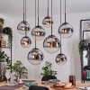 Gastor Lámparas suspendidas, Luminarias esféricas, Lámparas colgantes Cromo, Transparente, Ahumado, 8 luces