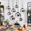 Gastor Lámparas suspendidas, Luminarias esféricas, Lámparas colgantes Cromo, Transparente, Ahumado, 8 luces