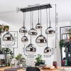 Gastor Lámparas suspendidas, Luminarias esféricas, Lámparas colgantes Cromo, Transparente, Ahumado, 8 luces