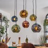 Ripoll Lámparas suspendidas, Luminarias esféricas, Lámparas colgantes Azul, dorado, Verde, Color cobre, 6 luces
