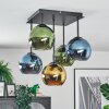 Koyoto Plafones, Luminarias esféricas Azul, dorado, Verde, 5 luces