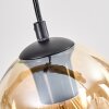 Koyoto Lámparas suspendidas, Luminarias esféricas, Lámparas colgantes Crudo, Negro, 5 luces