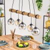 Koyoto Lámparas suspendidas, Luminarias esféricas, Lámparas colgantes Crudo, Negro, 5 luces