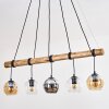 Koyoto Lámparas suspendidas, Luminarias esféricas, Lámparas colgantes Crudo, Negro, 5 luces