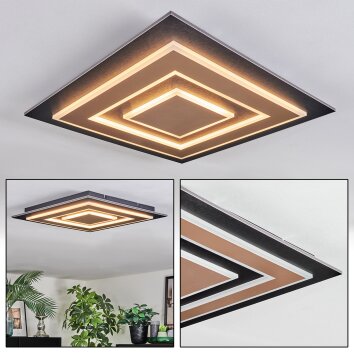 Lidor Plafones LED Negro, 1 luz