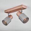 Medelim Plafones, Spot techo Bronce, 2 luces