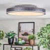 Salmi Plafones, Panel LED Gris, Plata, 1 luz, Mando a distancia