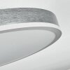 Salmi Plafones, Panel LED Gris, Plata, 1 luz, Mando a distancia