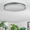 Salmi Plafones, Panel LED Gris, Plata, 1 luz, Mando a distancia