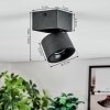 Narel Plafones, Spot techo LED Negro, 1 luz